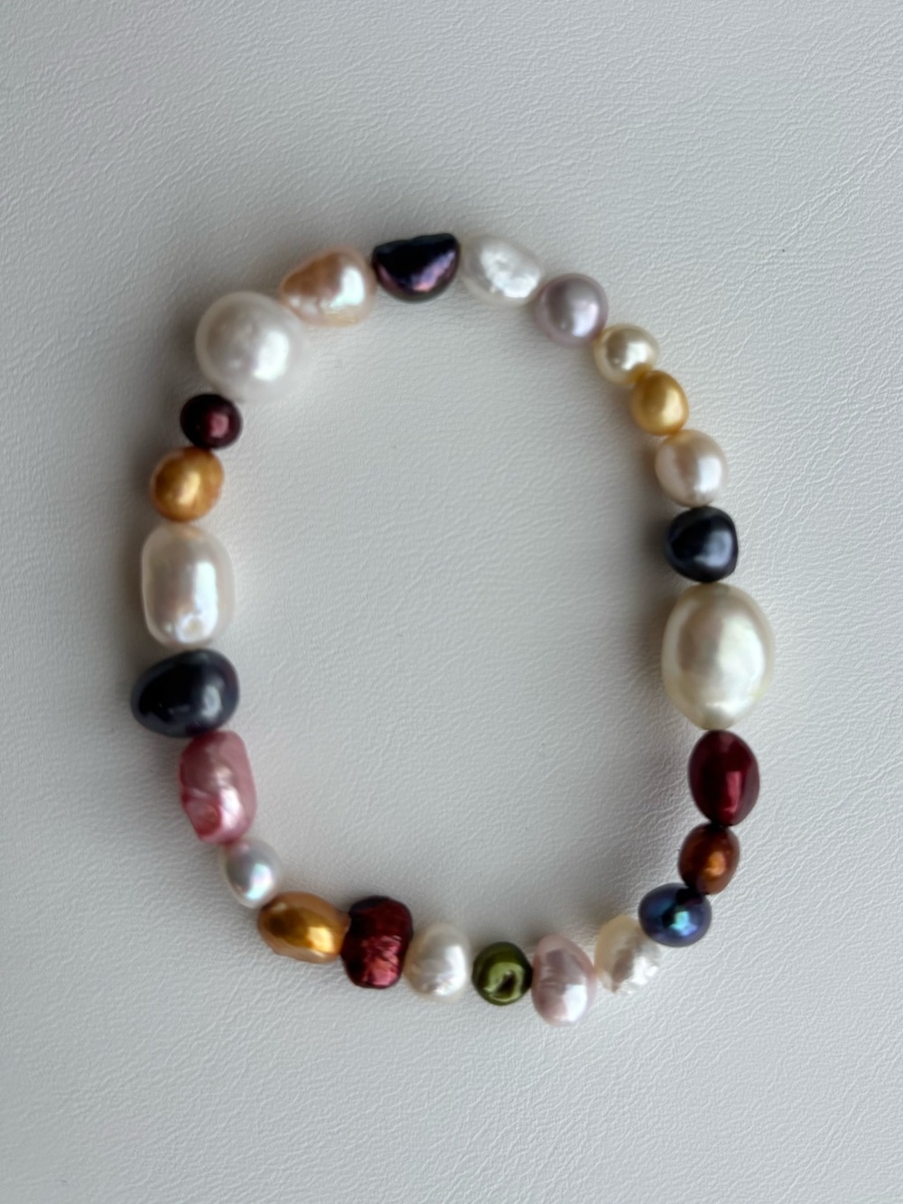 NWT MULTI-Color Cultured Freshwater Pearl Stretch stack Bracelet Set | Set of 2 - Picture 11 of 12